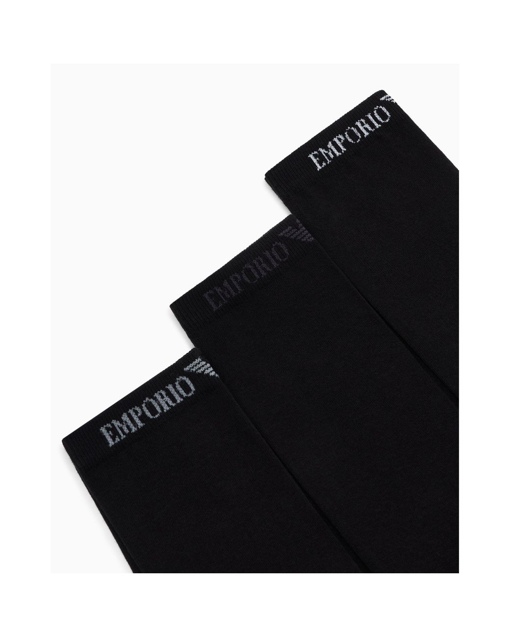 Emporio Armani Black Crew Socks for men