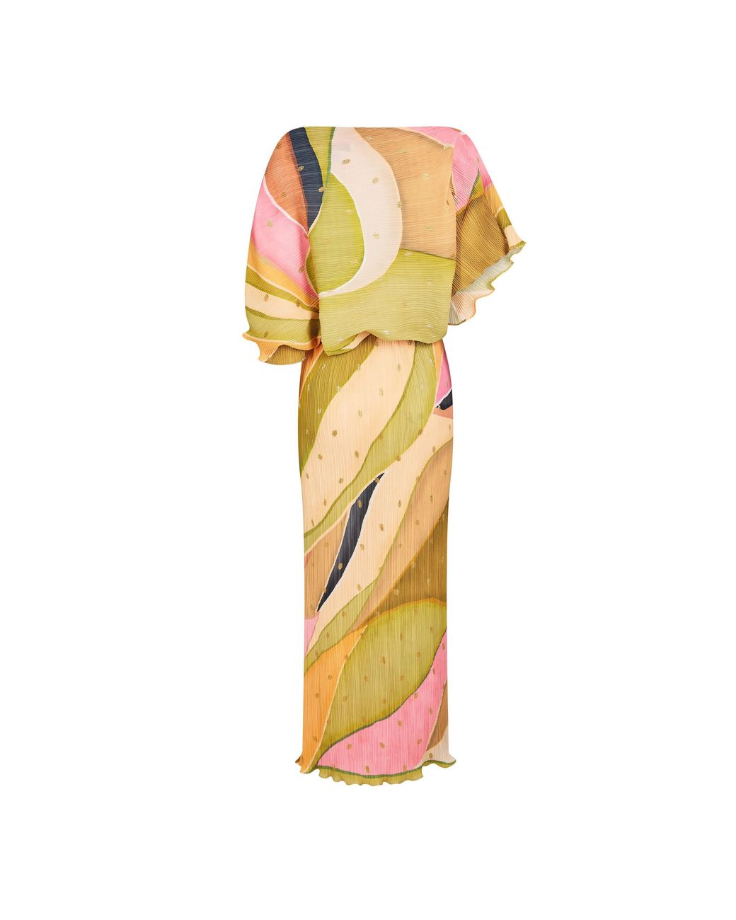 Never Fully Dressed Yellow Tilly Plisse Maxi Dress