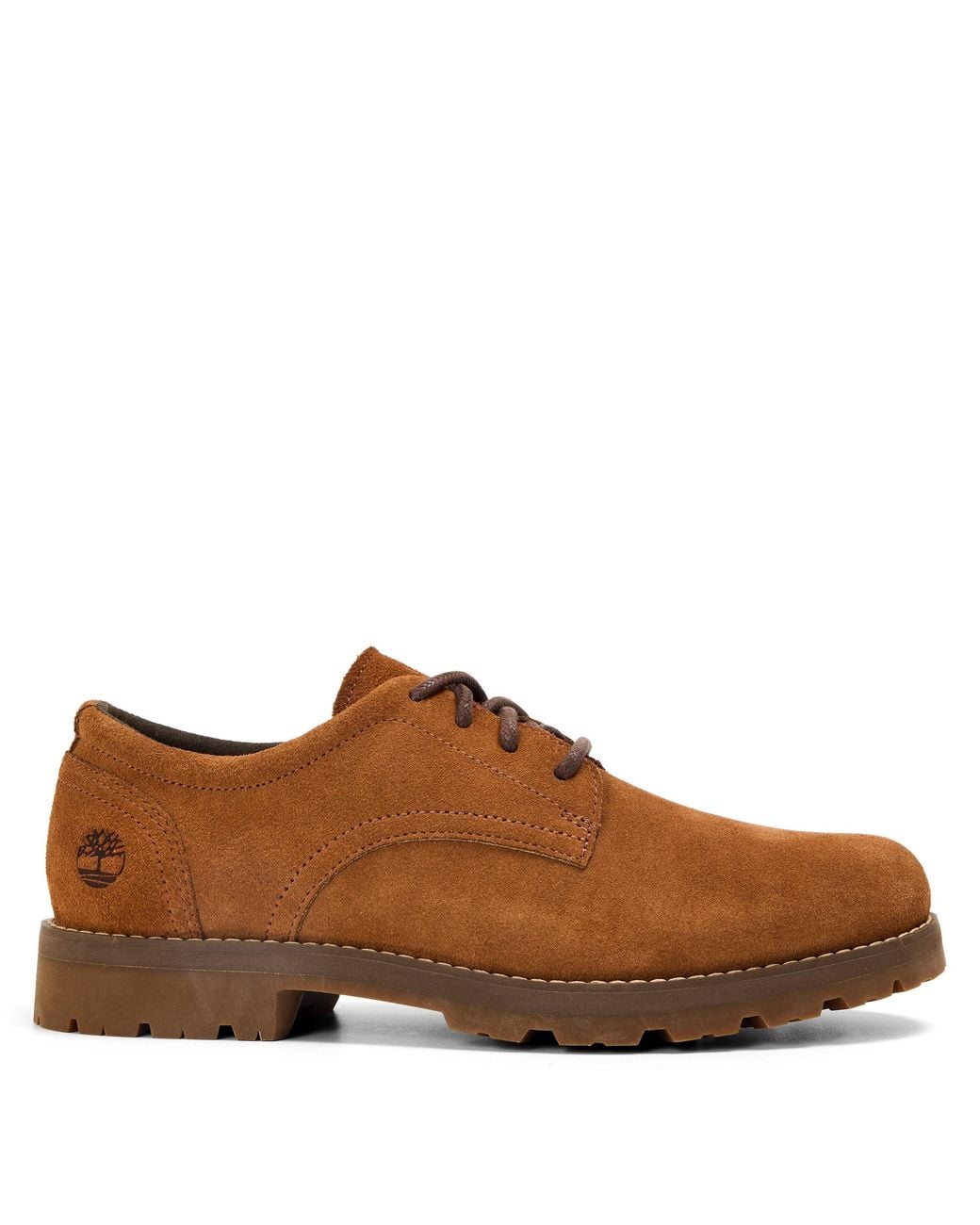 Timberland Brown Britton Square Rust Derby Shoes for men