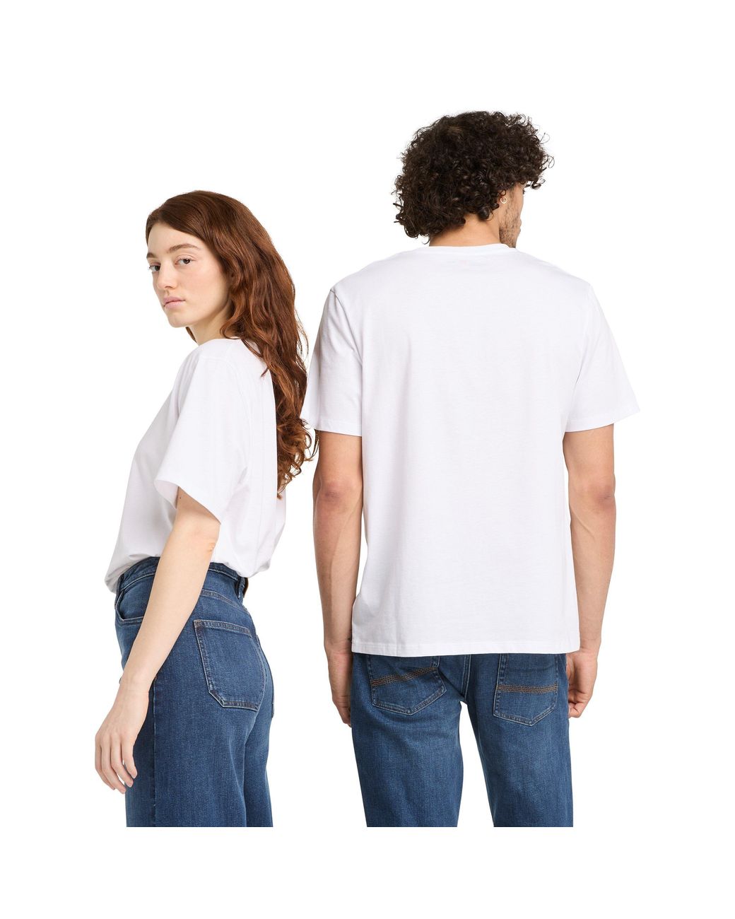 Timberland White Stack Logo T-Shirt for men
