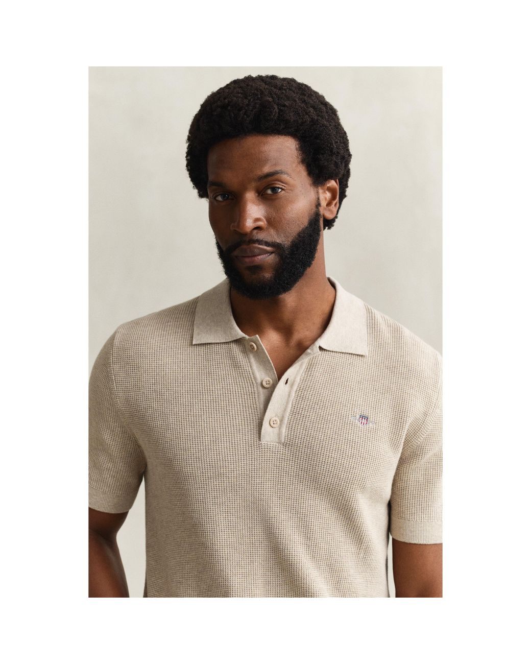 Gant Natural Short Sleeve Polo Shirt for men