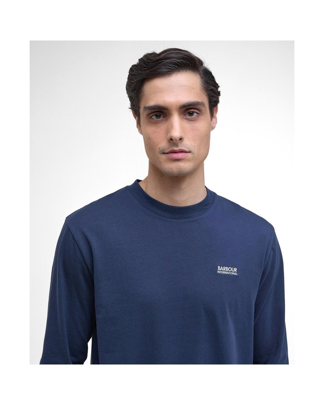 Barbour Blue Louis Long Sleeve T-Shirt for men