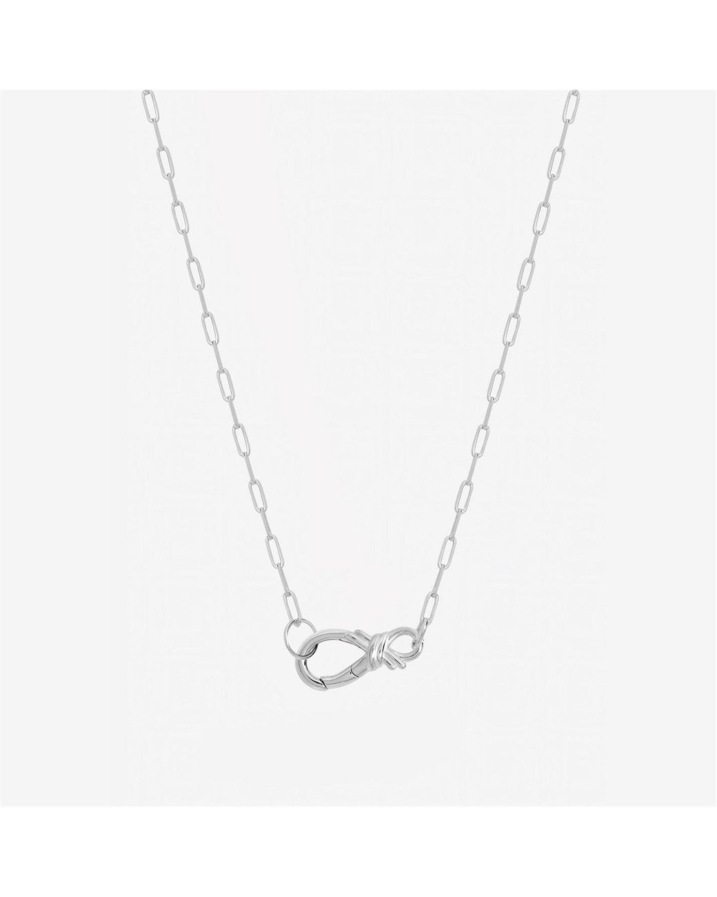 Inicio Metallic Sterling Plated Clasp Necklace