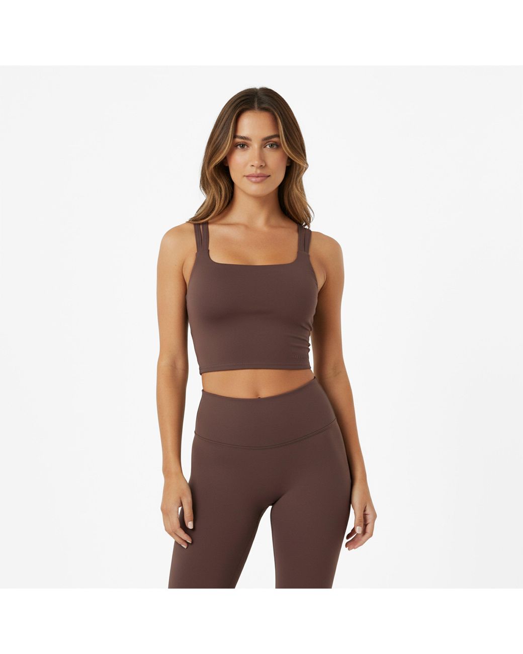 Usa Pro Brown Strappy Performance Gym Vest