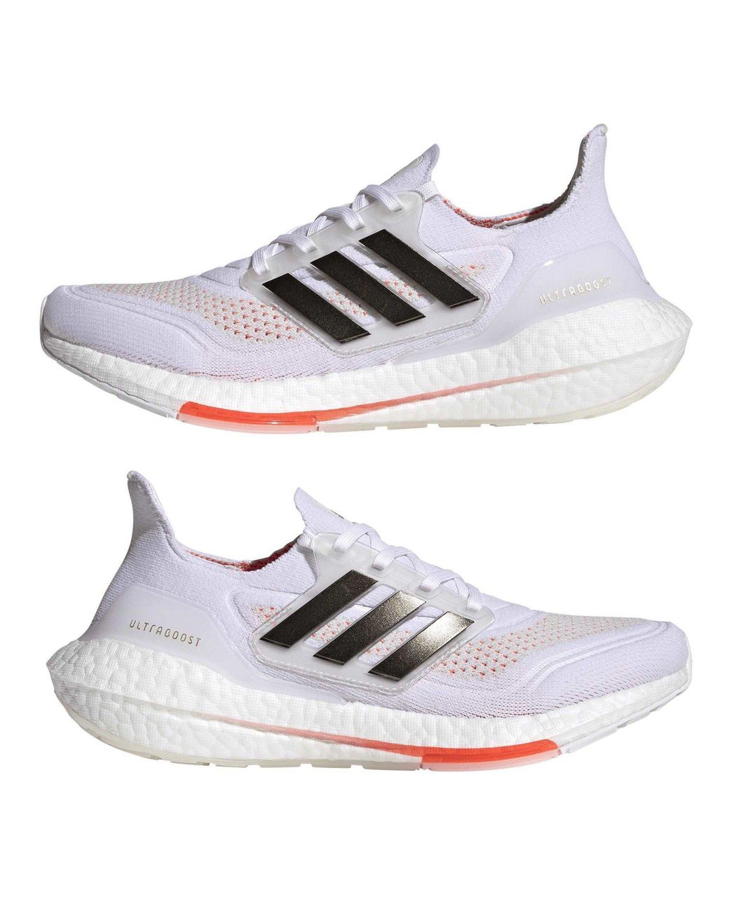 Adidas White Ultraboost 21 Running Shoes