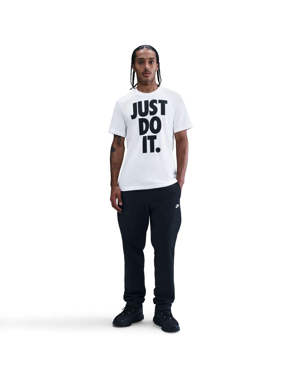 Nike White Sportswear Club T-Shirt for men