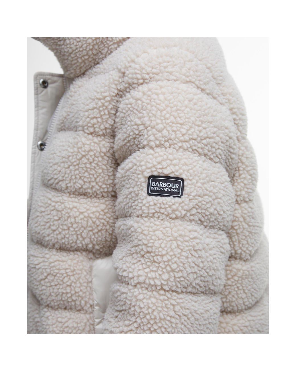 Barbour Gray Fleece Quilted Jacket