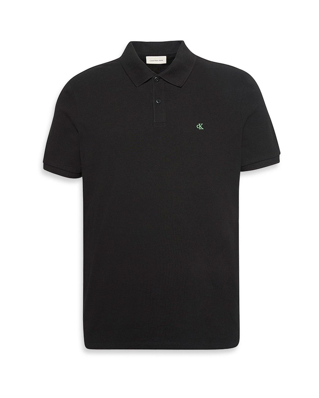 Calvin Klein Black Ckj Pique Short-Sleeve Polo Shirt for men