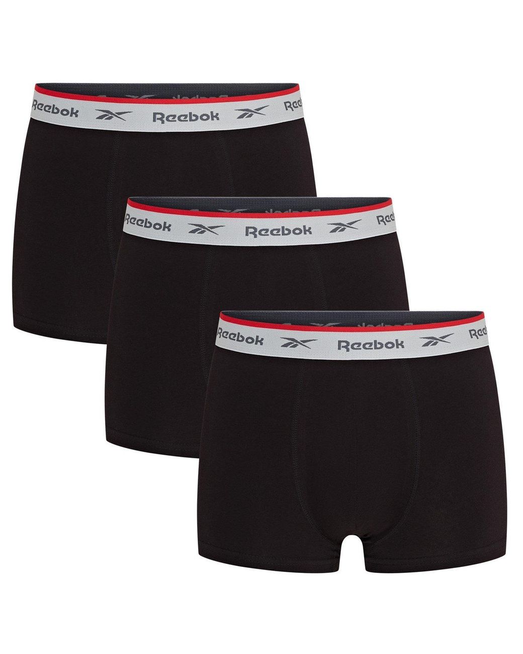 Reebok Black 3 Pack Boxer Short Ovett for men