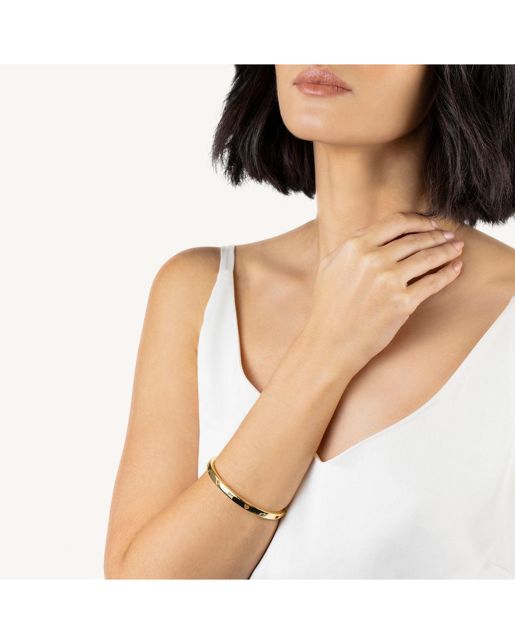 Radley Metallic 18Ct G Plated Heart & Dog Bangle
