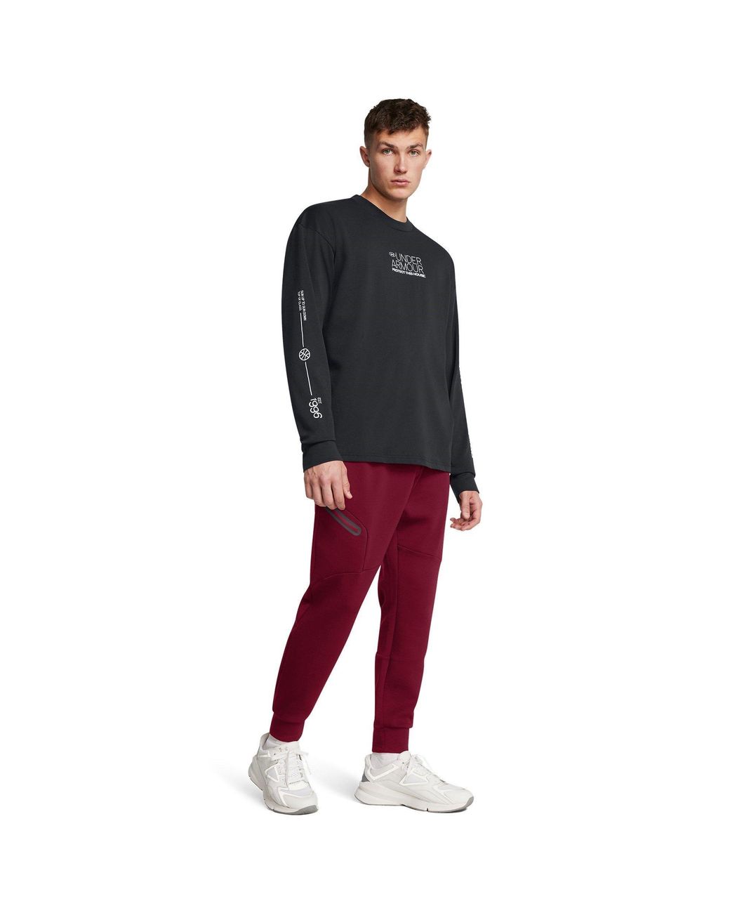 Under Armour Red Unstoppable Closed Hem Fleece Joggers for men
