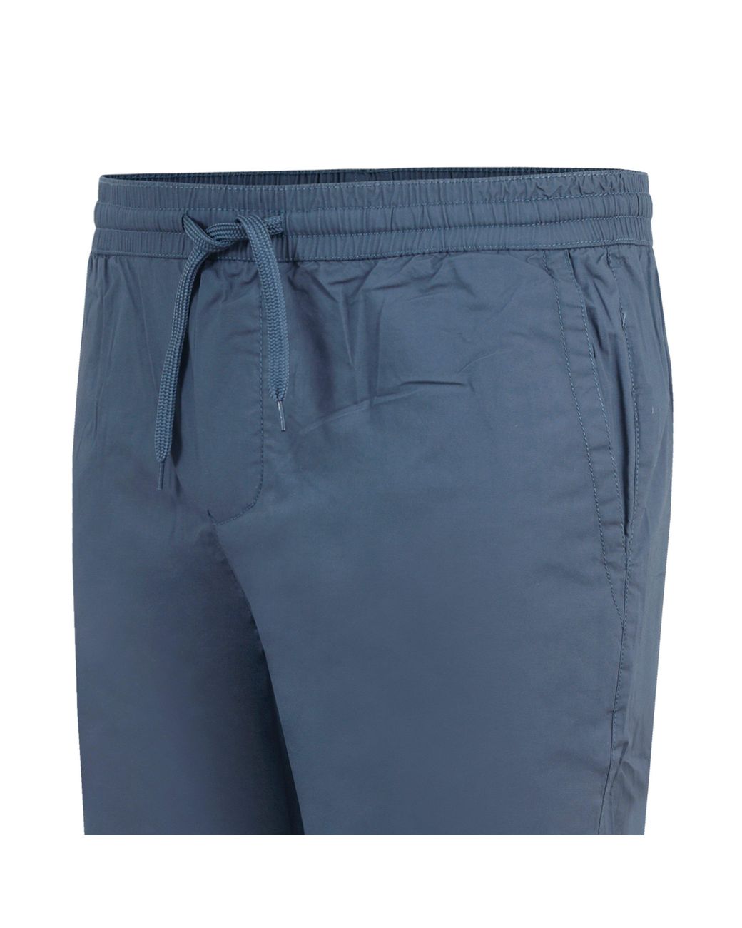 Fabric Blue Cuffed Trsr Sn for men