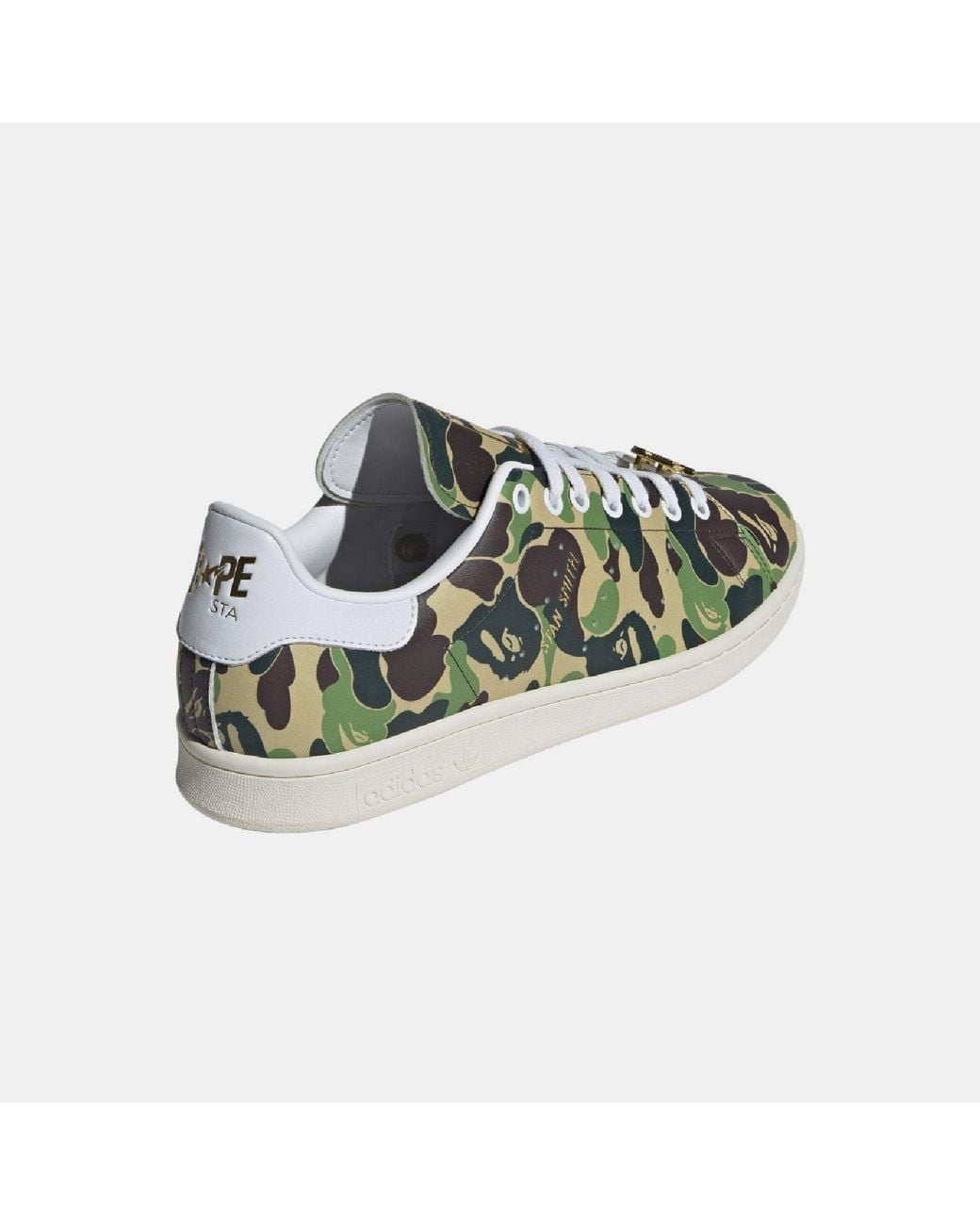 Adidas Green Bape Stan Smith Shoes for men