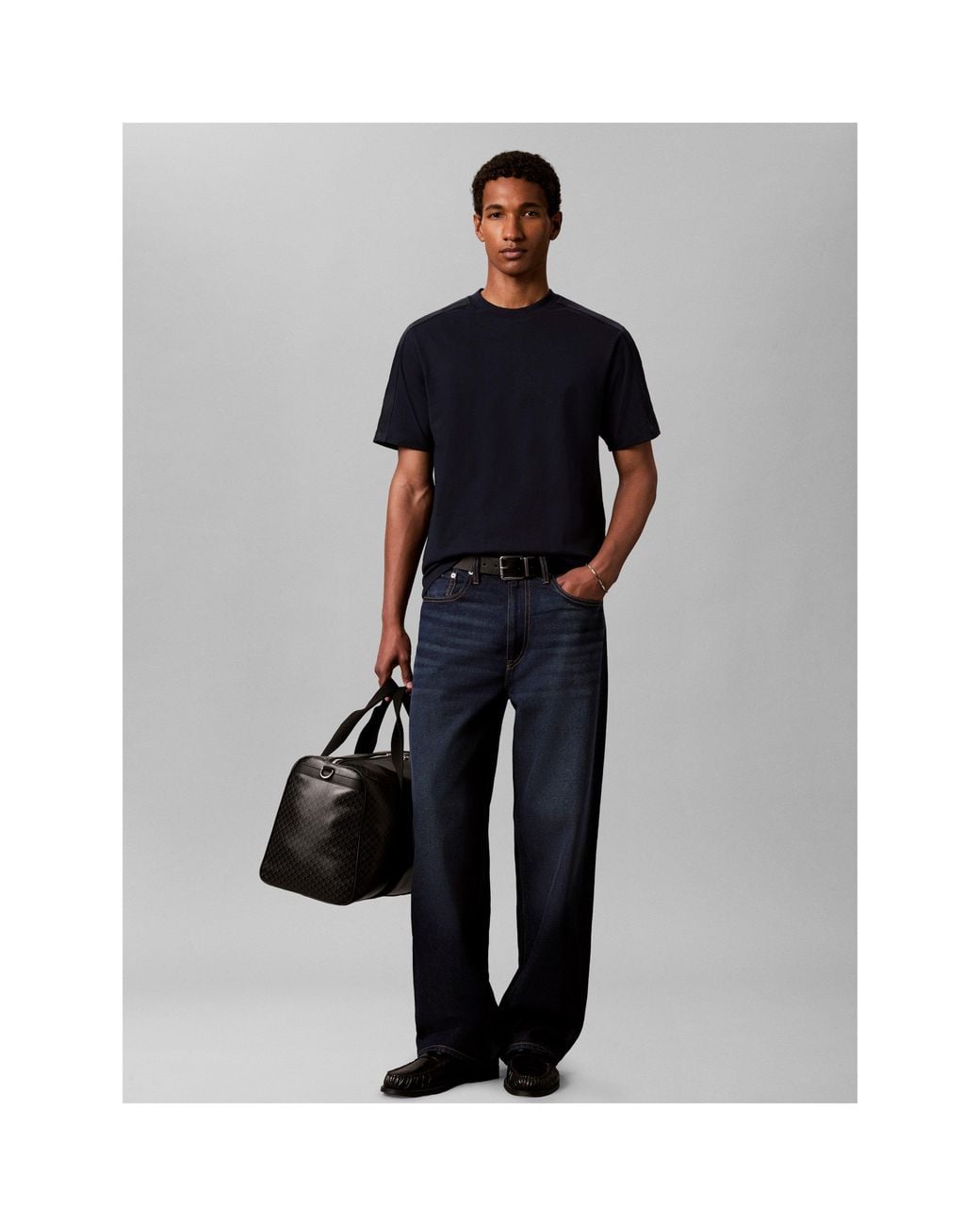 Calvin Klein Black Emblem Duffle Bag for men