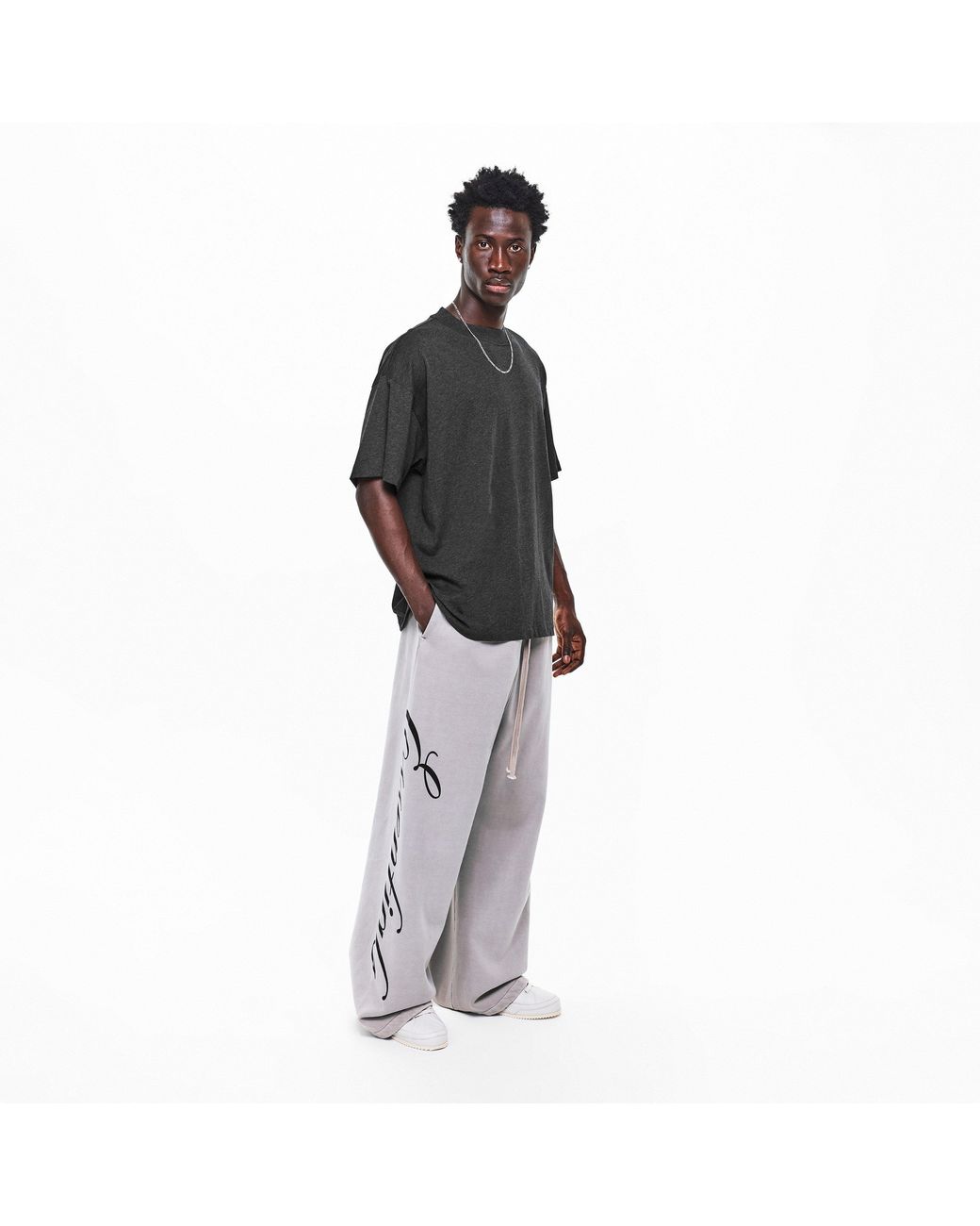 Fear Of God Blue Oversized T-Shirt for men