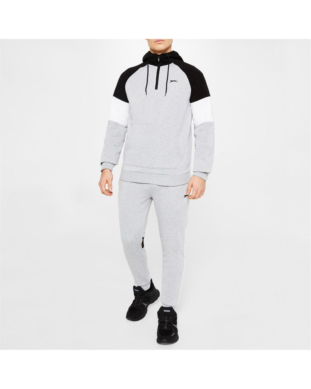 Slazenger 1881 Gray Fleece Quarter Zip Tracksuit for men