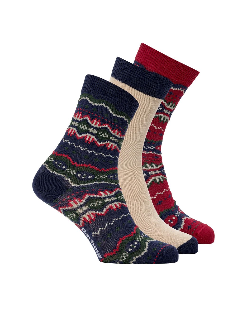 Barbour Blue Helen Fair Isle Crew Socks