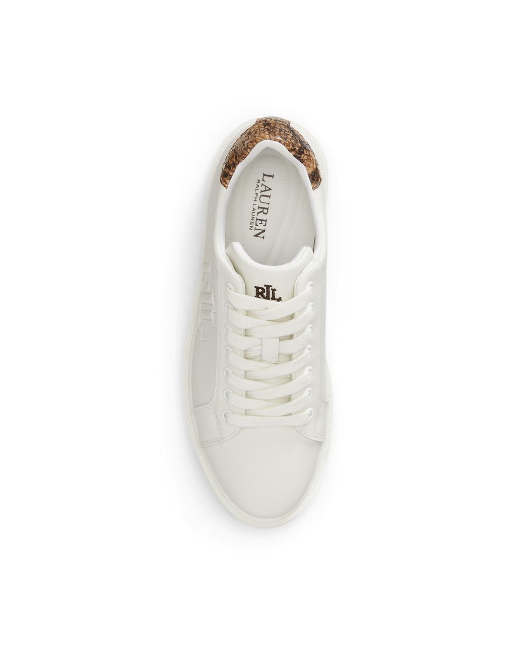 Ralph Lauren White Classic Low-Top Sneakers