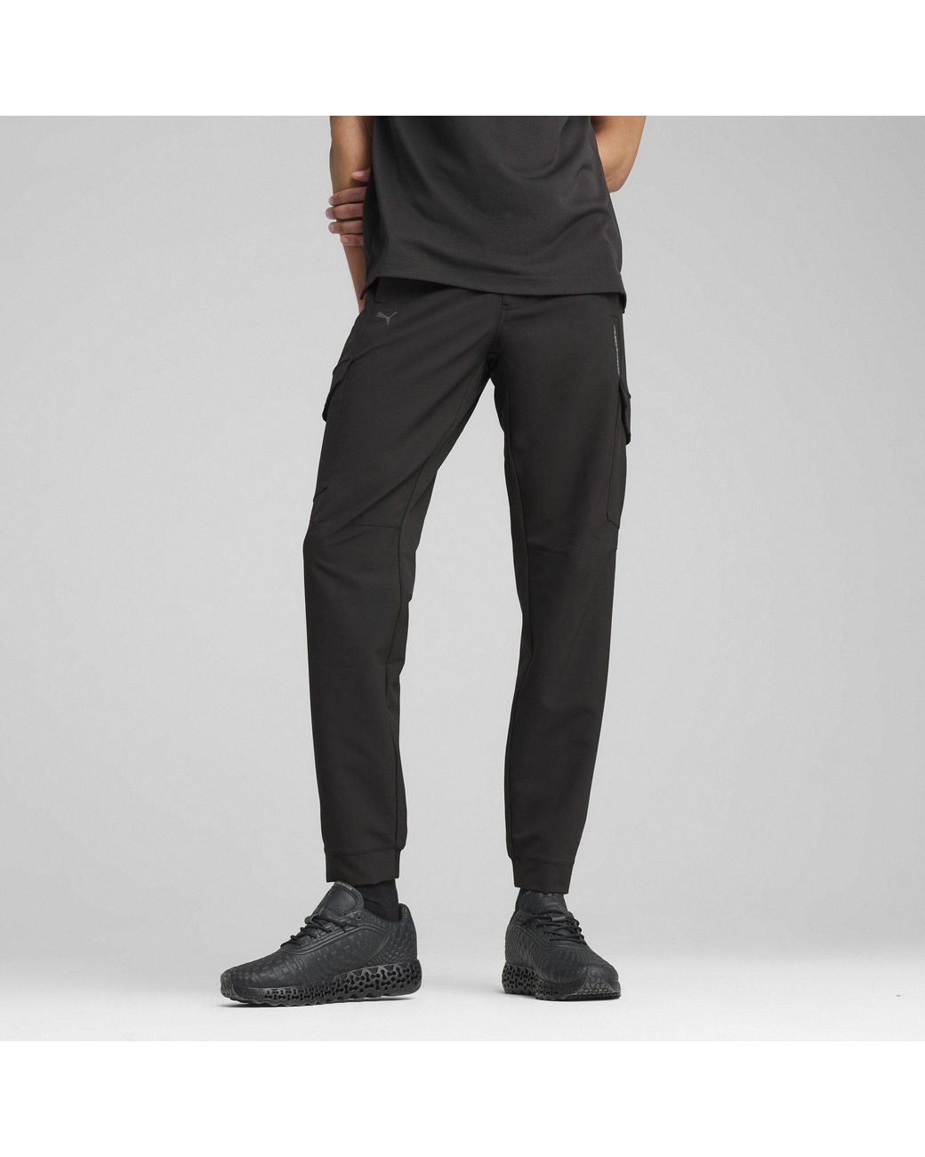 PUMA Black Pd Cargo Trousers for men