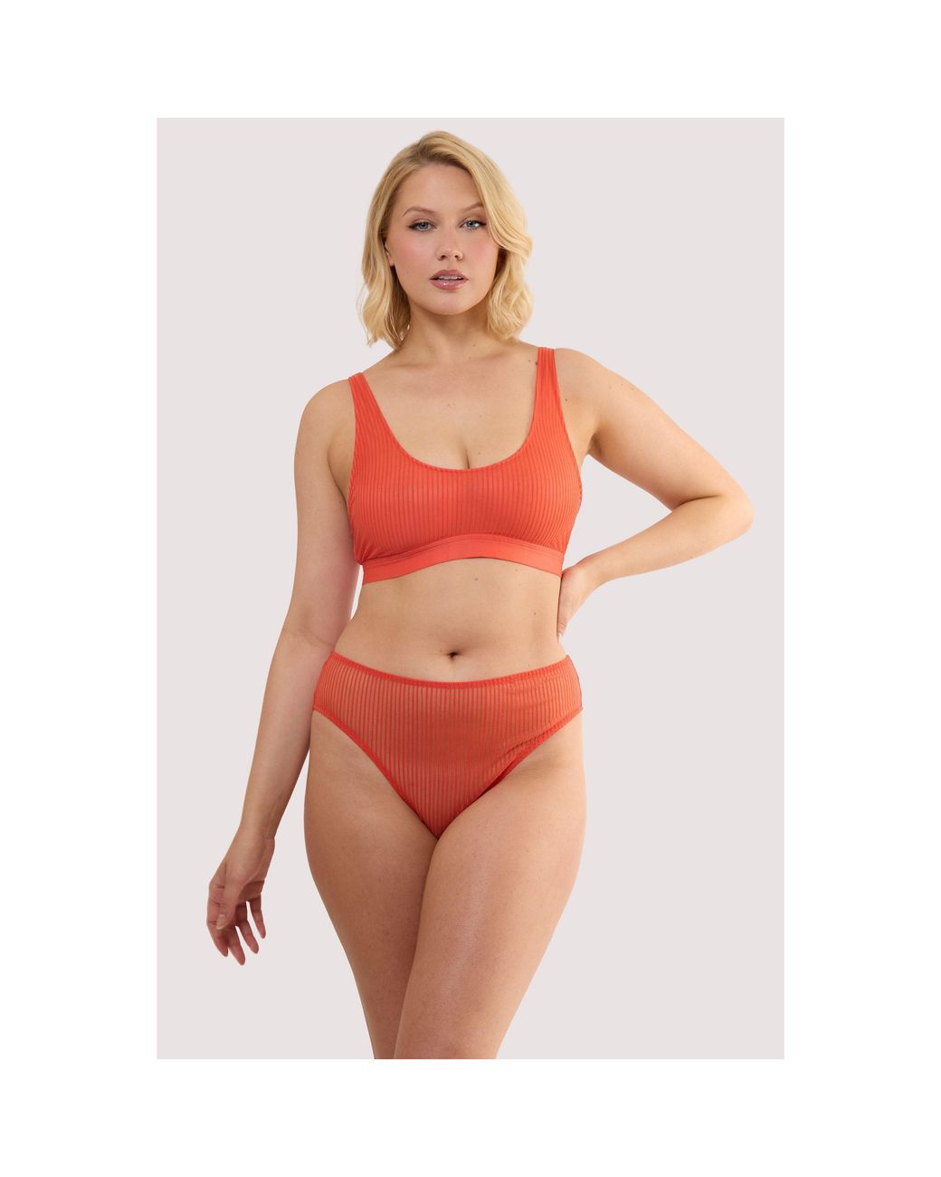 Playful Promises Red Veronica Microstripe Hipster Brief