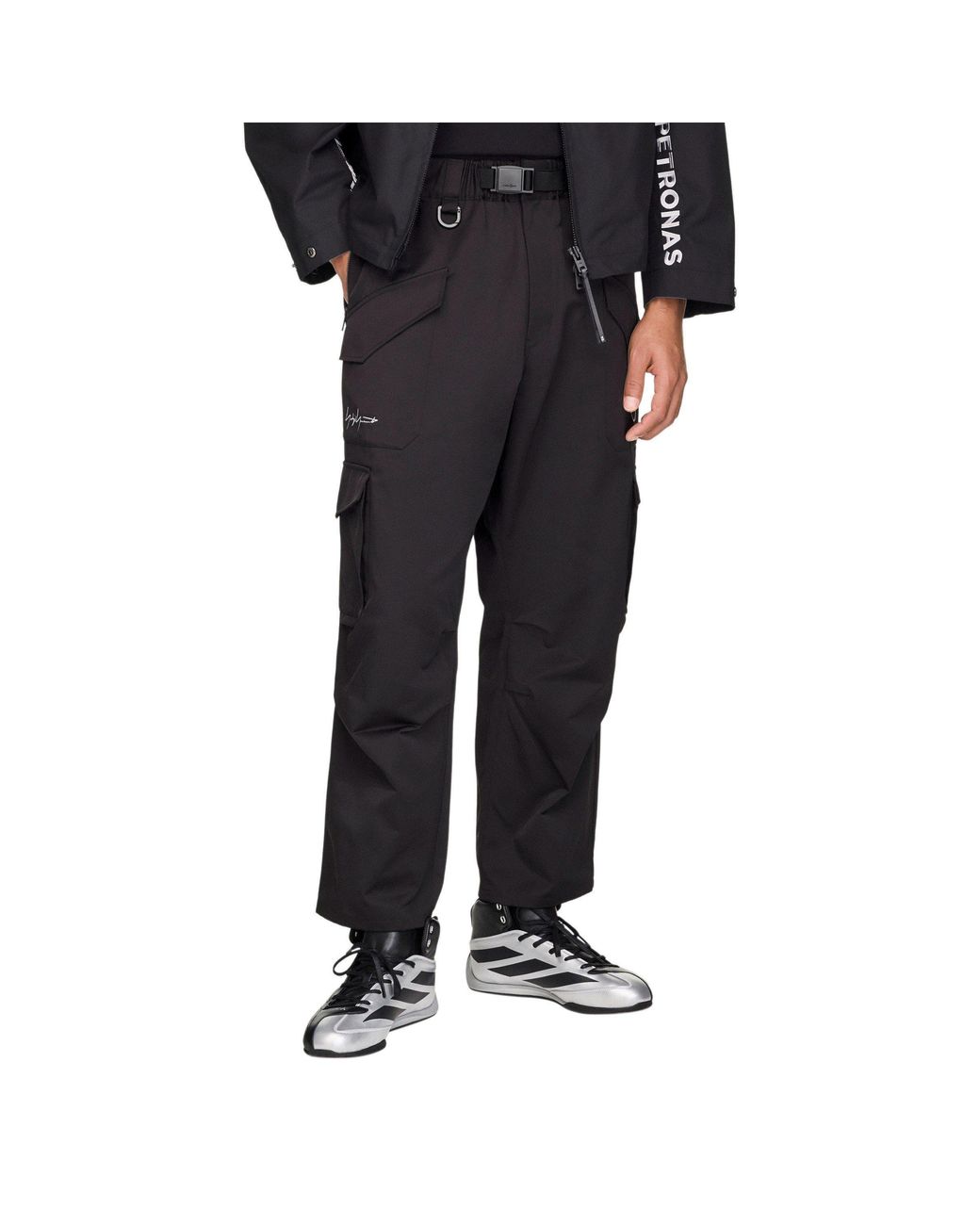 Y-3 Black Mercedes Cargo Trousers for men