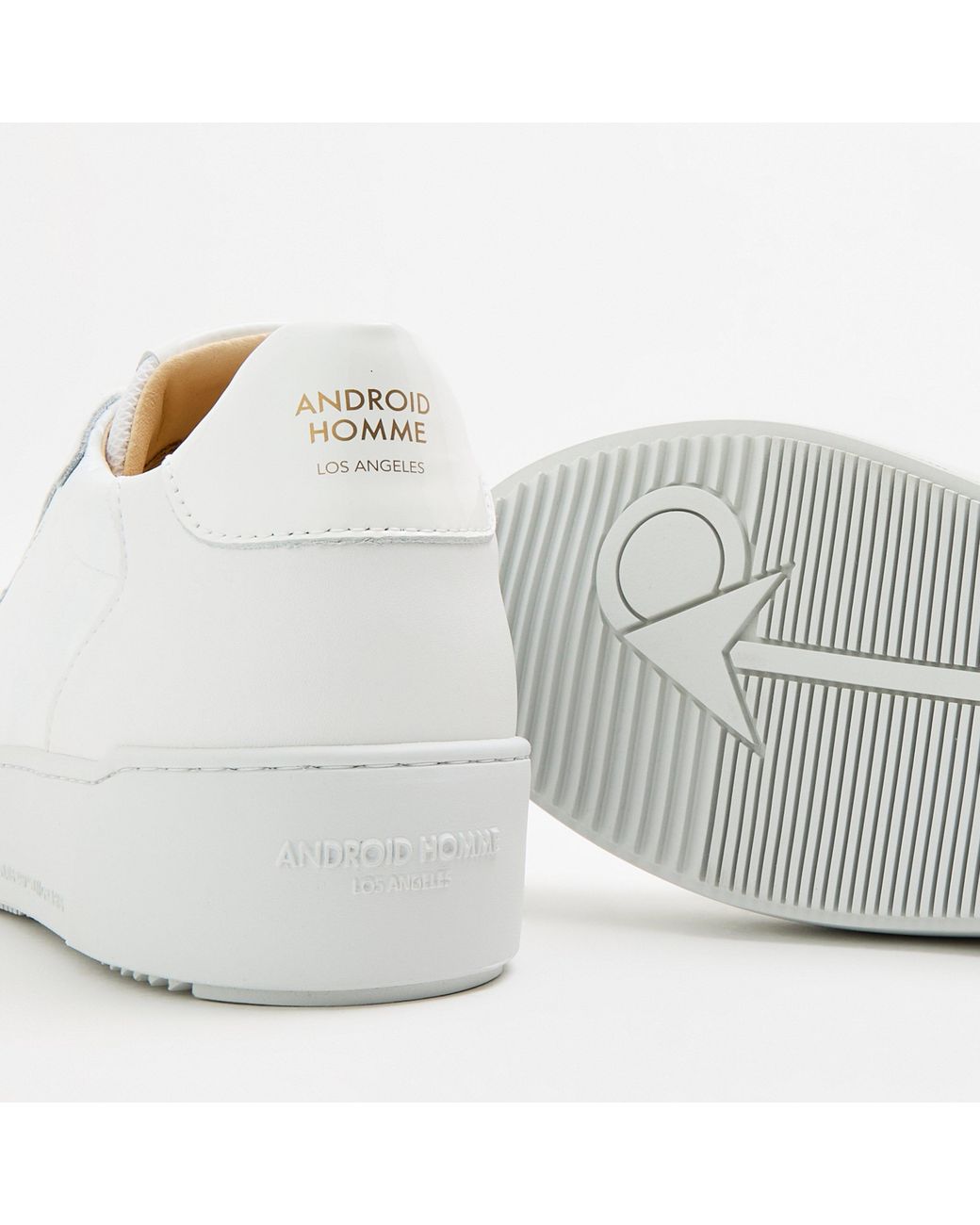 Android Homme White Omega Camo Trainers for men