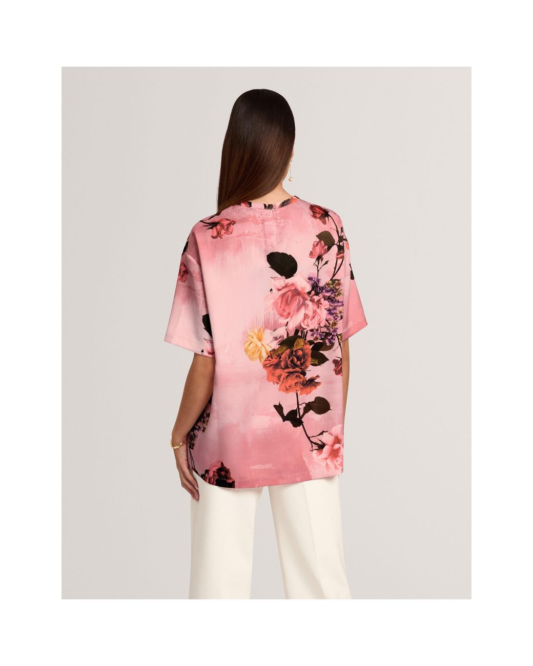 Ted Baker Pink Ted Satin T-Shirt Ld71