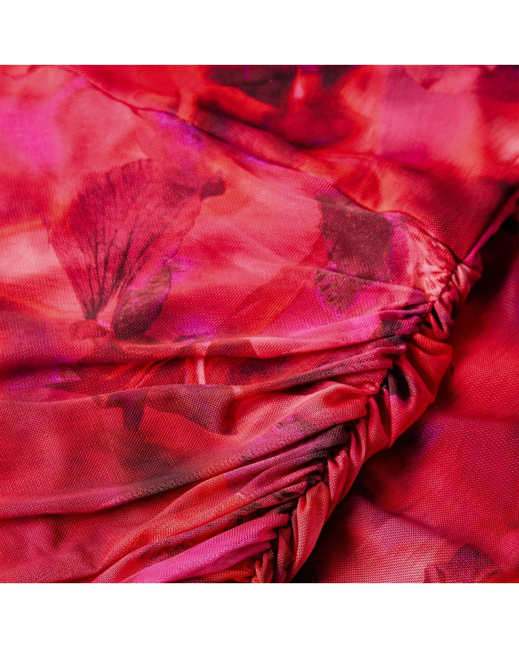 I Saw It First Red Printed Mesh Maxi Dress