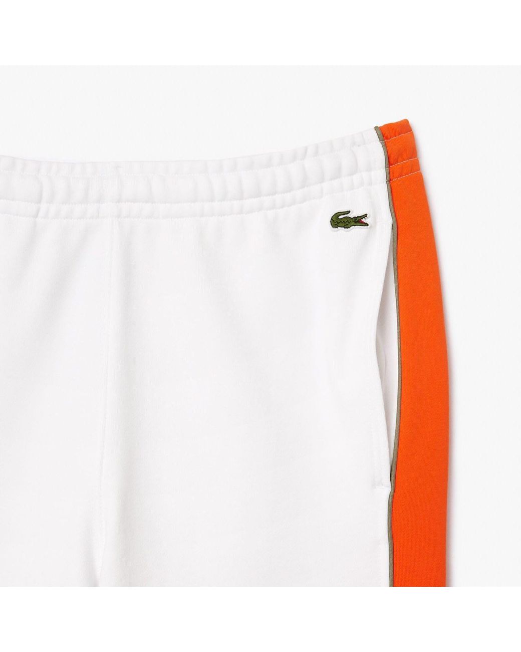 Lacoste White Tapered Leg Sweatpants for men
