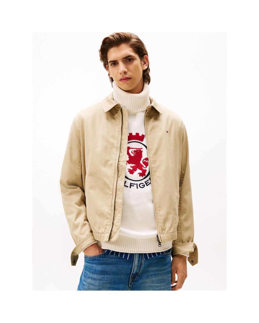 Tommy Hilfiger Natural Cotton Harrington Jacket for men