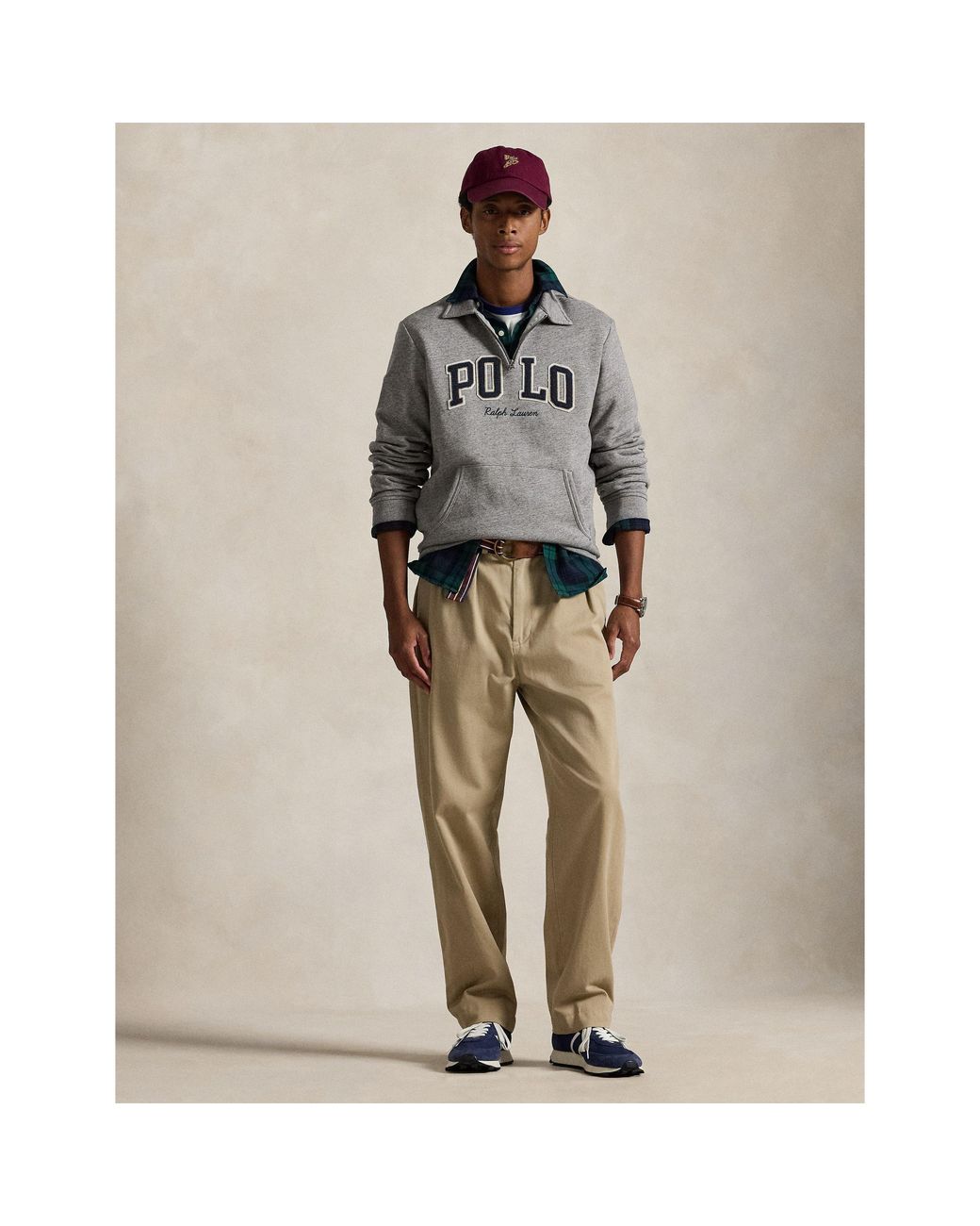 Polo Ralph Lauren Gray 1/4 Zip Fleece for men