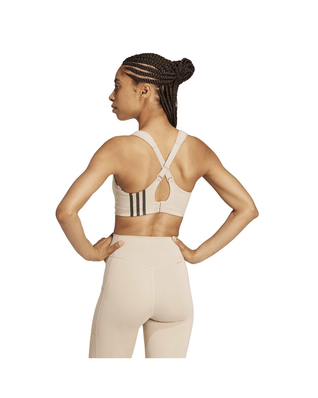 Adidas White Non-Wired High Impact Sports Bra