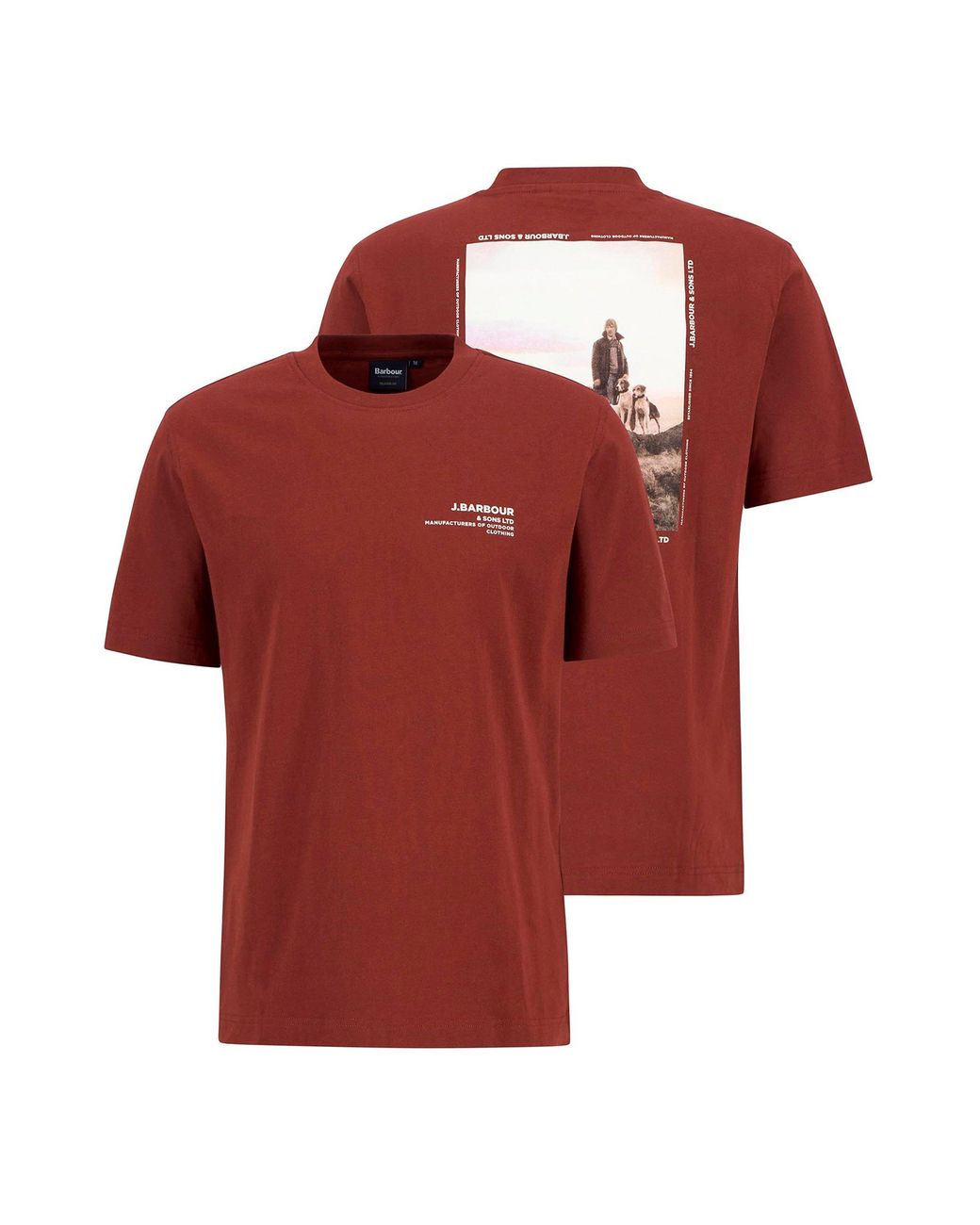 Barbour Red Parkend Graphic T-Shirt for men