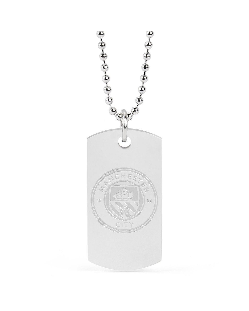 Team White Officially Licensed Stainless Steel Dog Tag And Ball Chain