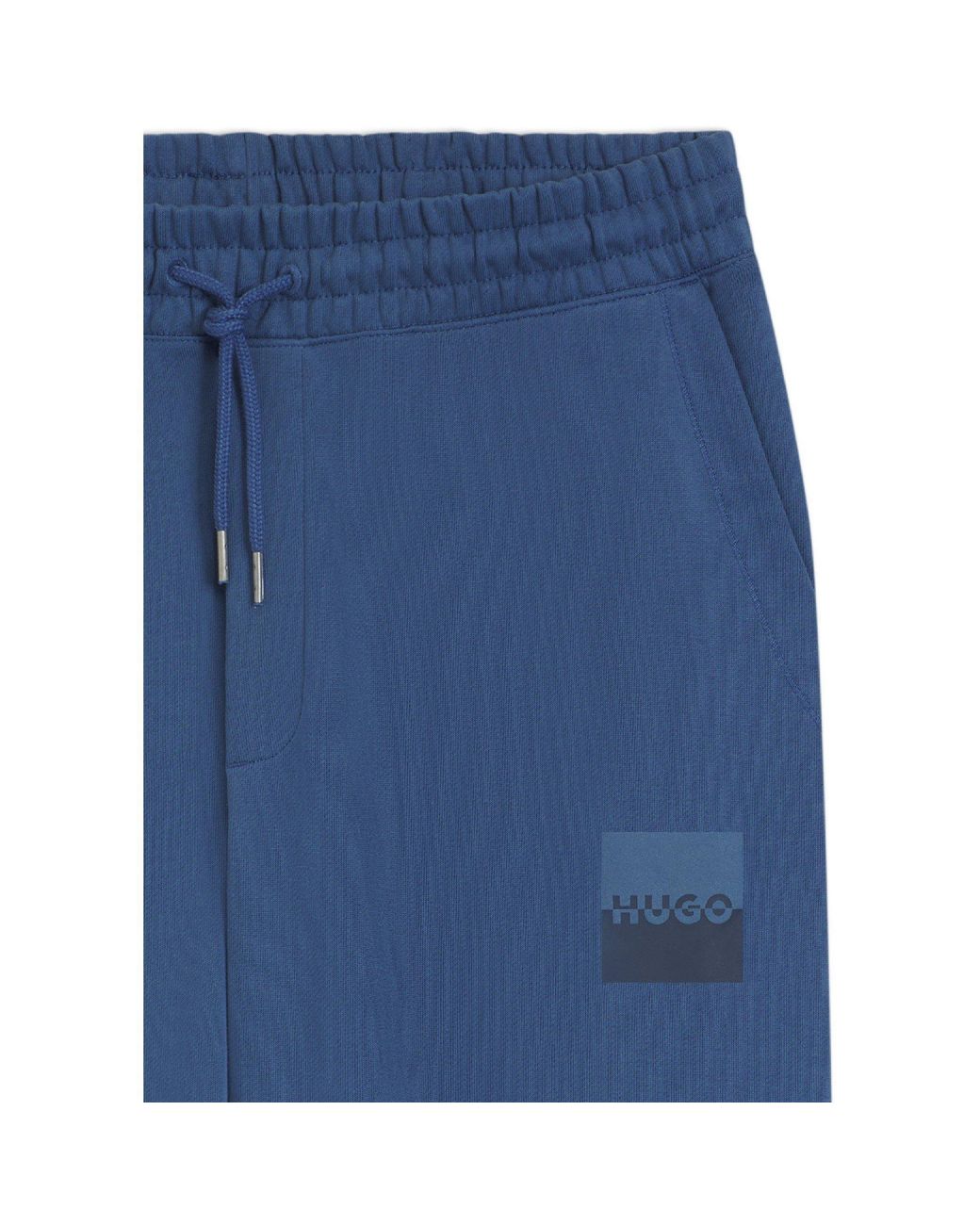 HUGO Blue Dusplitan Short Sleeve Polo Shirt for men