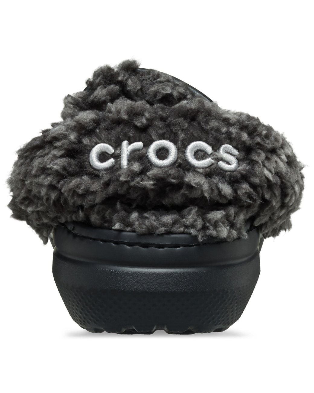 CROCSTM Black Classic Fleece Mule Slippers