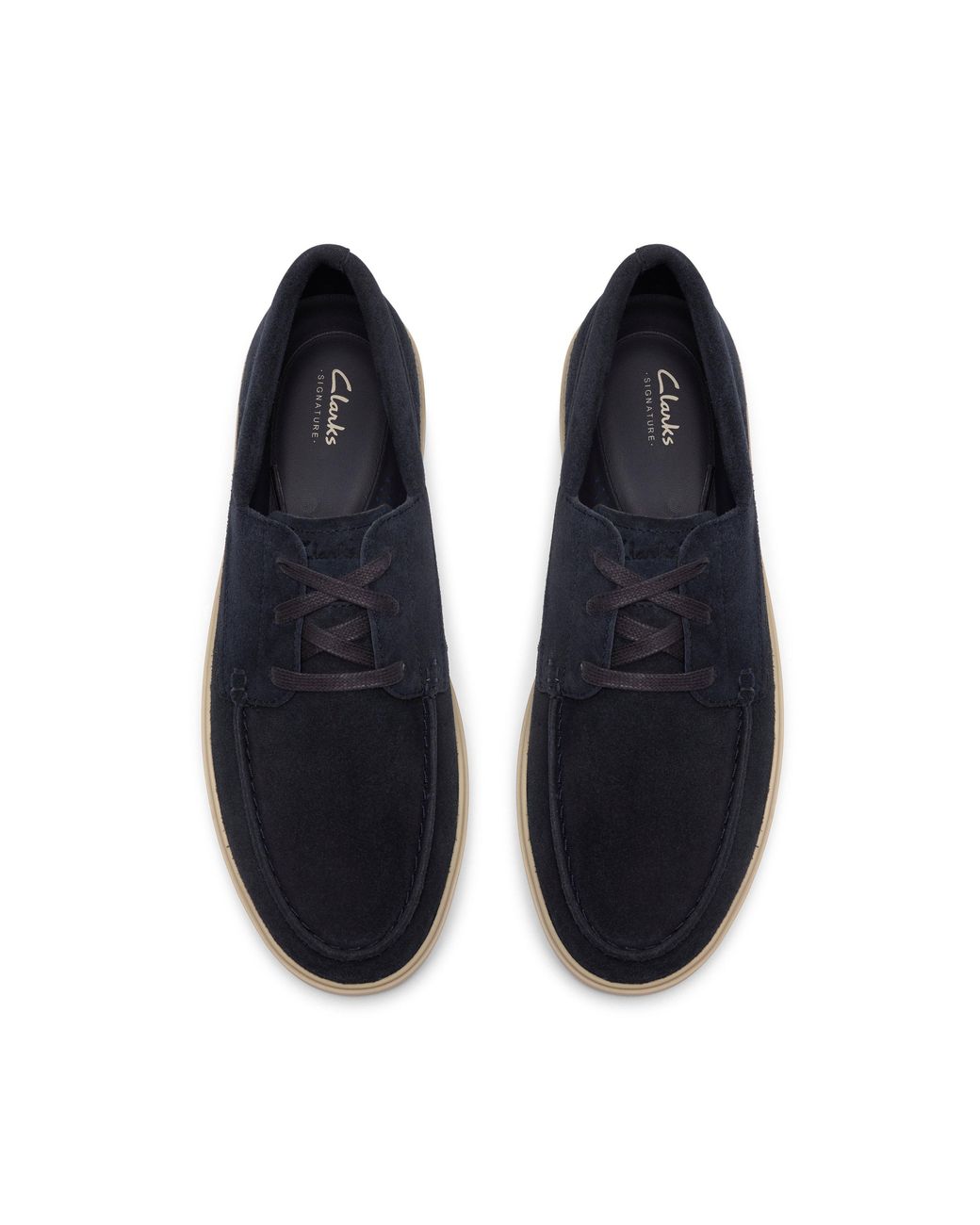 Clarks Blue Lockford Boat Suede for men