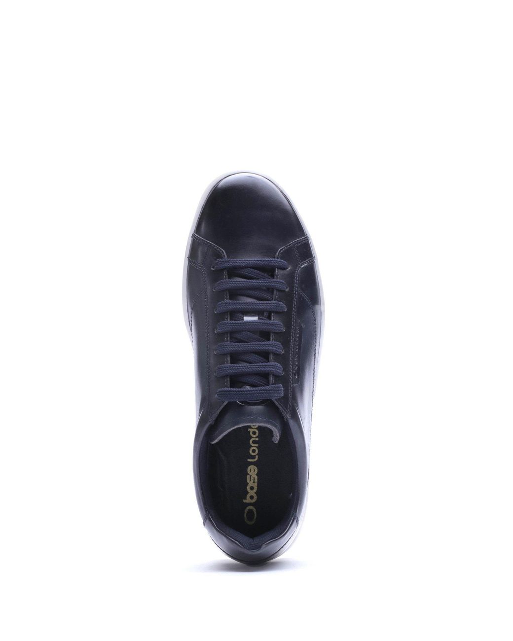Base London Blue Zammo Leather Low-Top Trainers for men