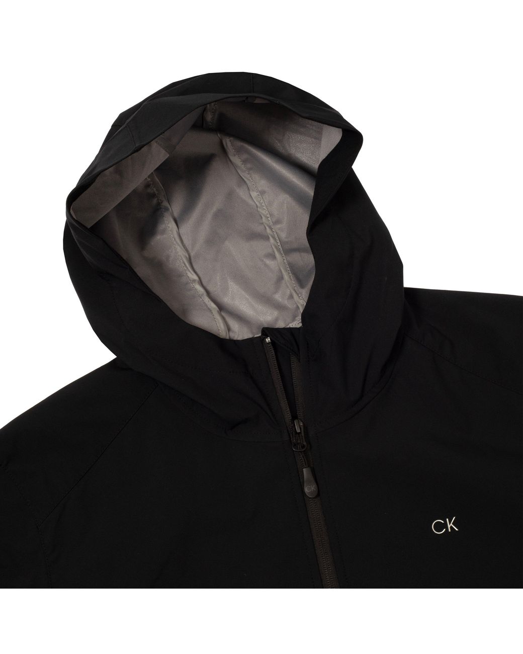 Calvin Klein Black Monogram Weather-Resistant Softshell Jacket for men