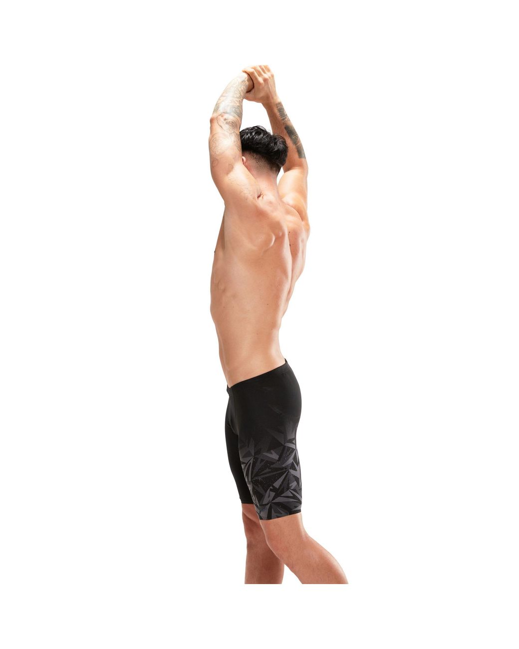 Speedo Black Placement V-Cut Jammer Shorts for men