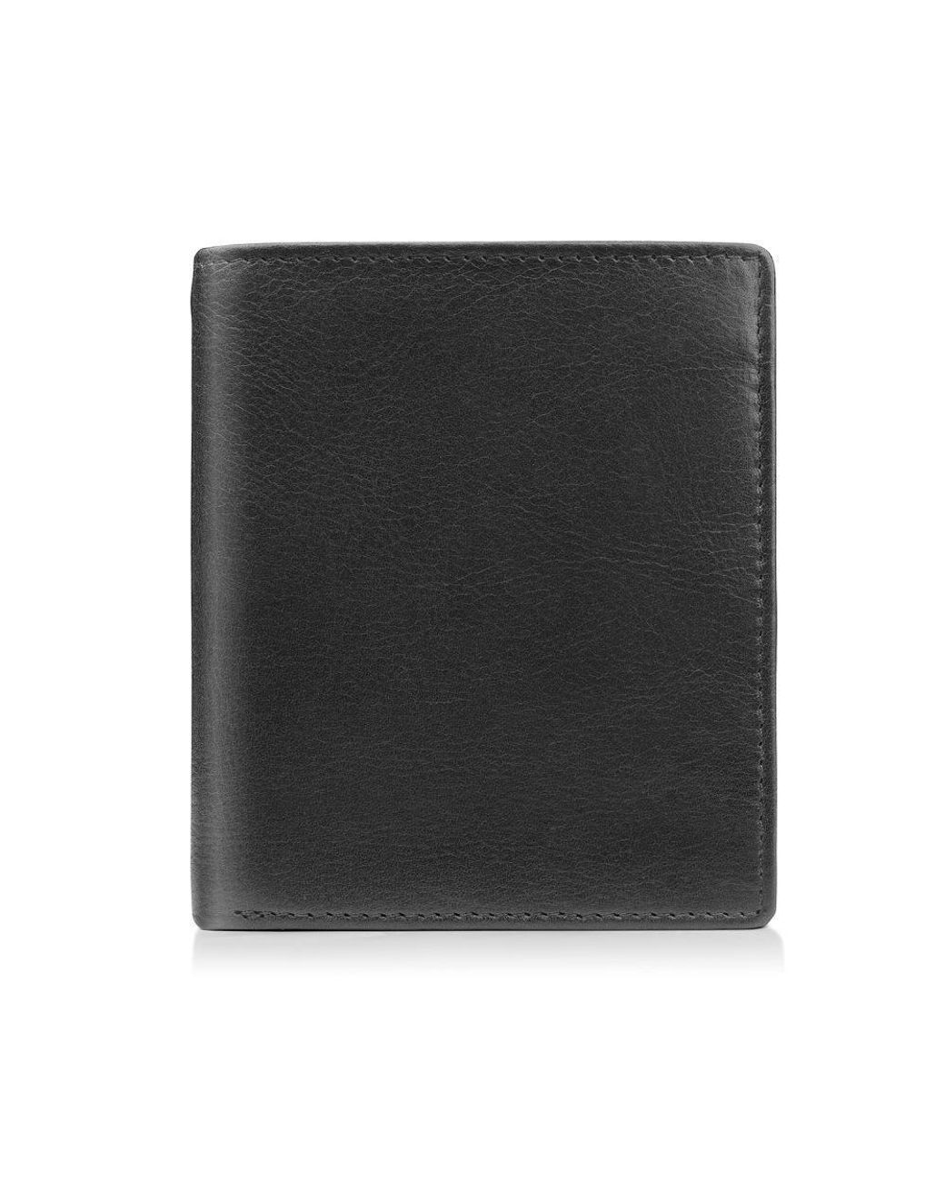PRIMEHIDE Leather Black Tuscan Trifold Credit Card Wallet for men