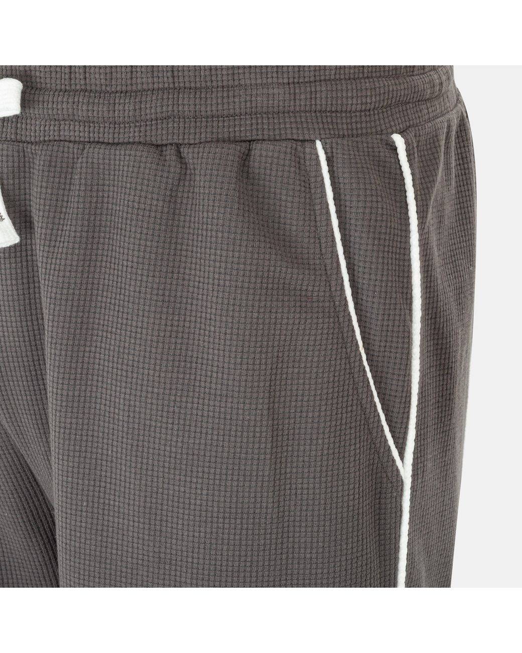 Fabric Gray Waffle Shorts for men