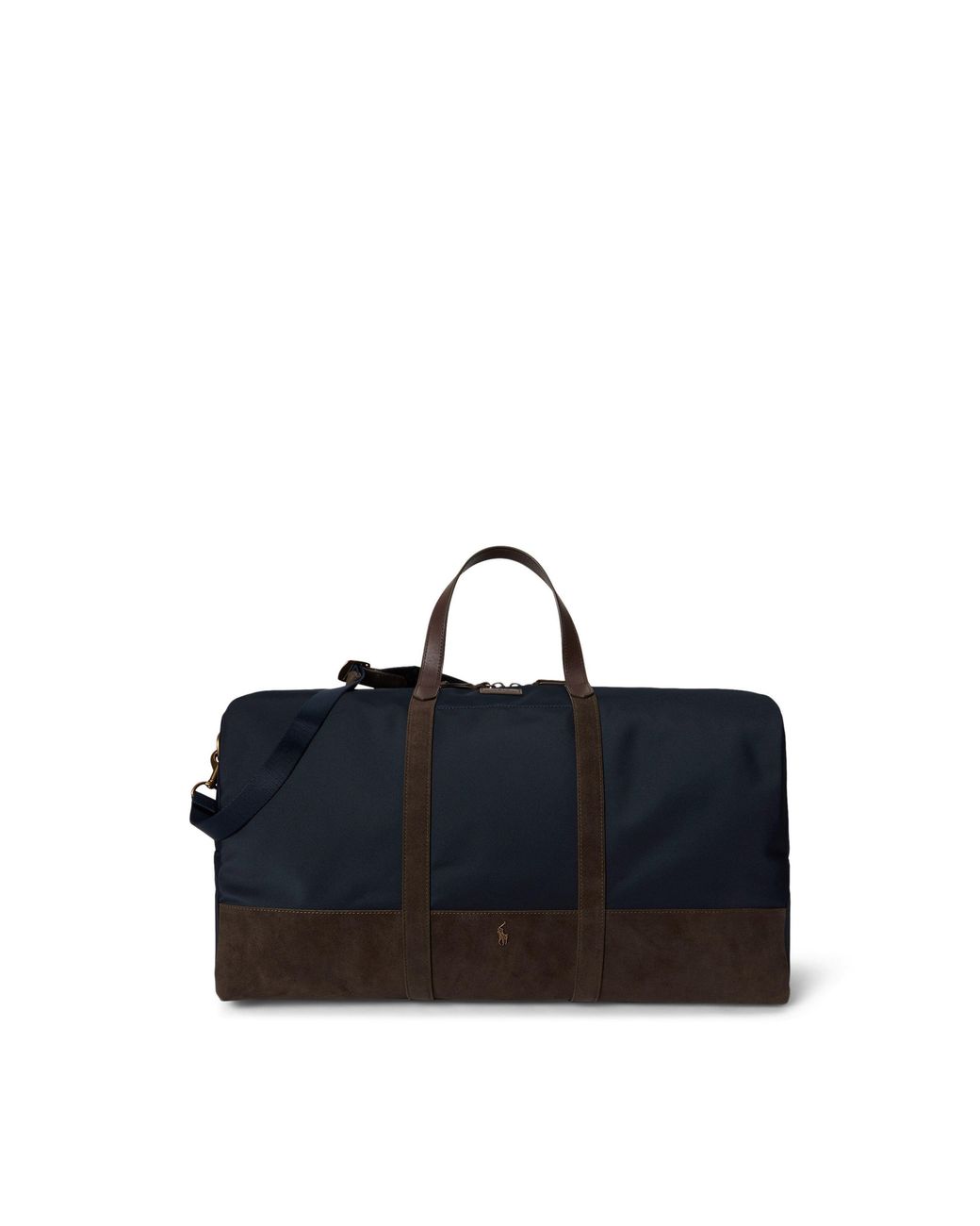 Polo Ralph Lauren Blue Suede Trim Medium Duffel Bag for men