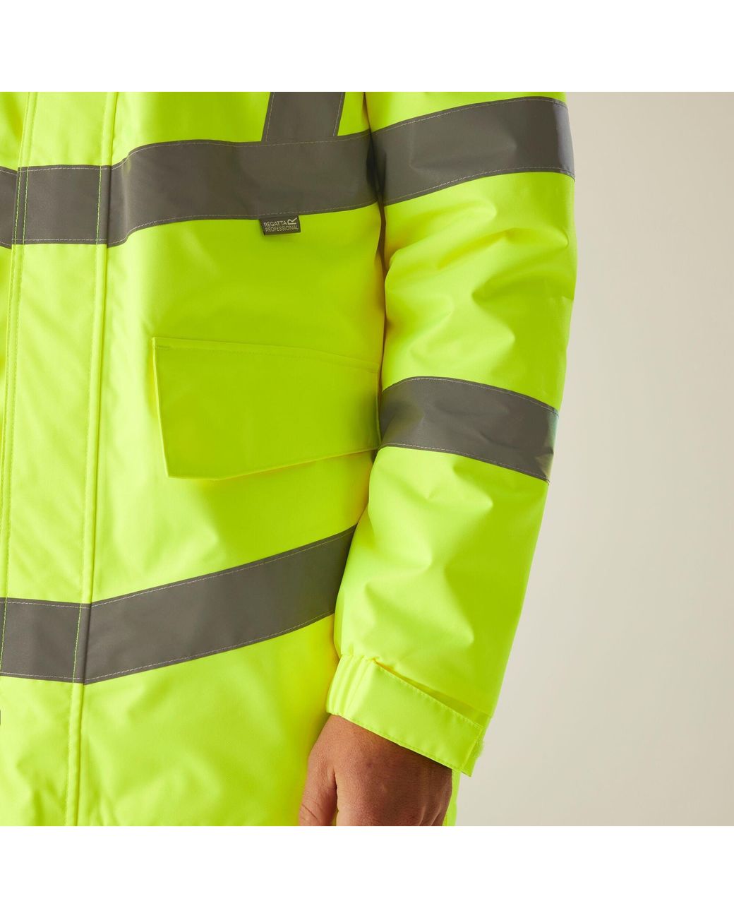 Regatta Green Hi-Vis Pro Dover Parka for men