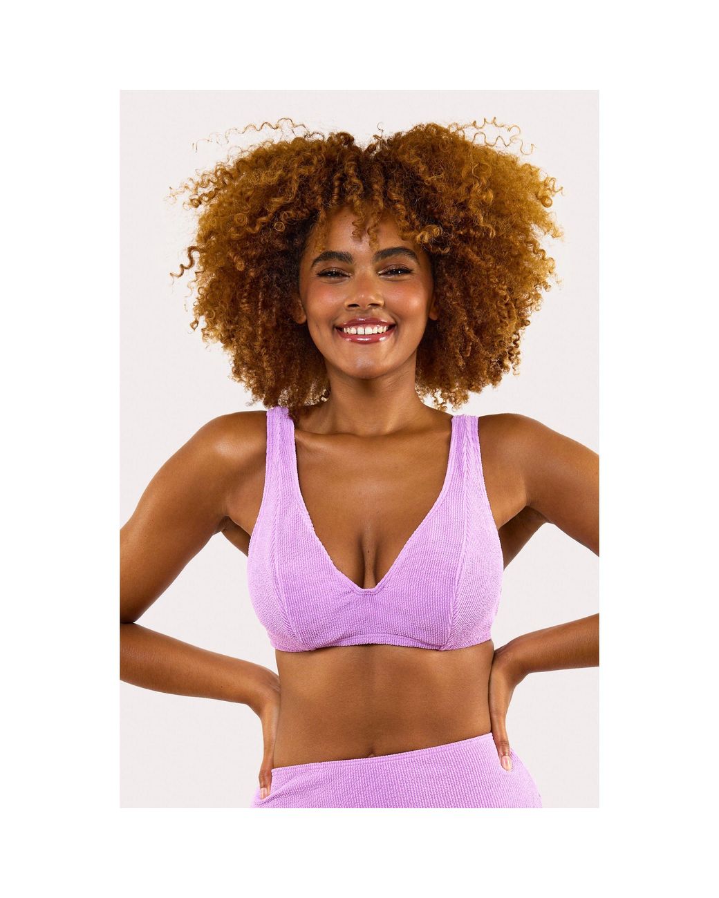 Peek & Beau Brown Fb Scrunch Hidden Underwire Bikini Top