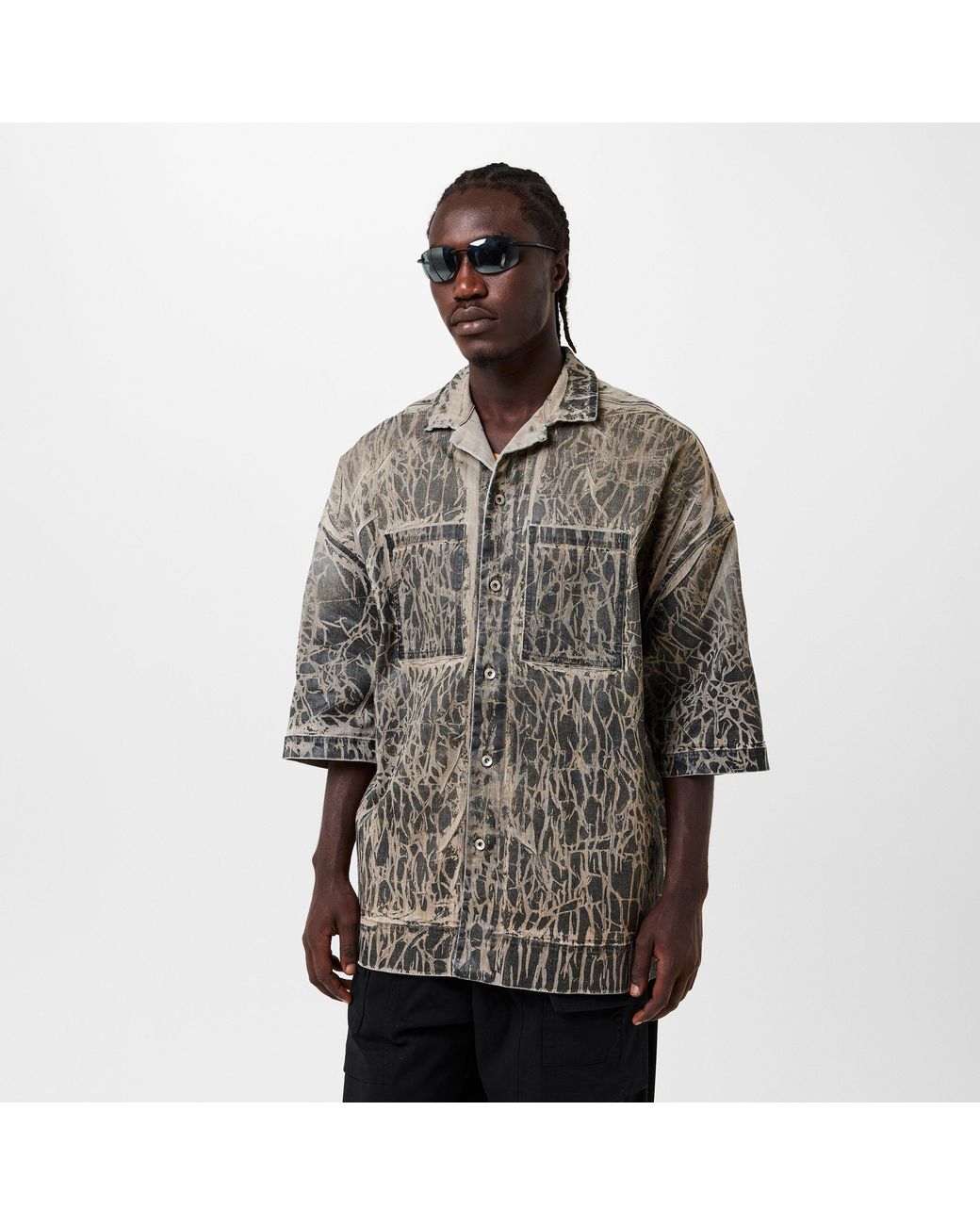 Rick Owens Brown Tommy Short Sleeve Plain Shirt for men