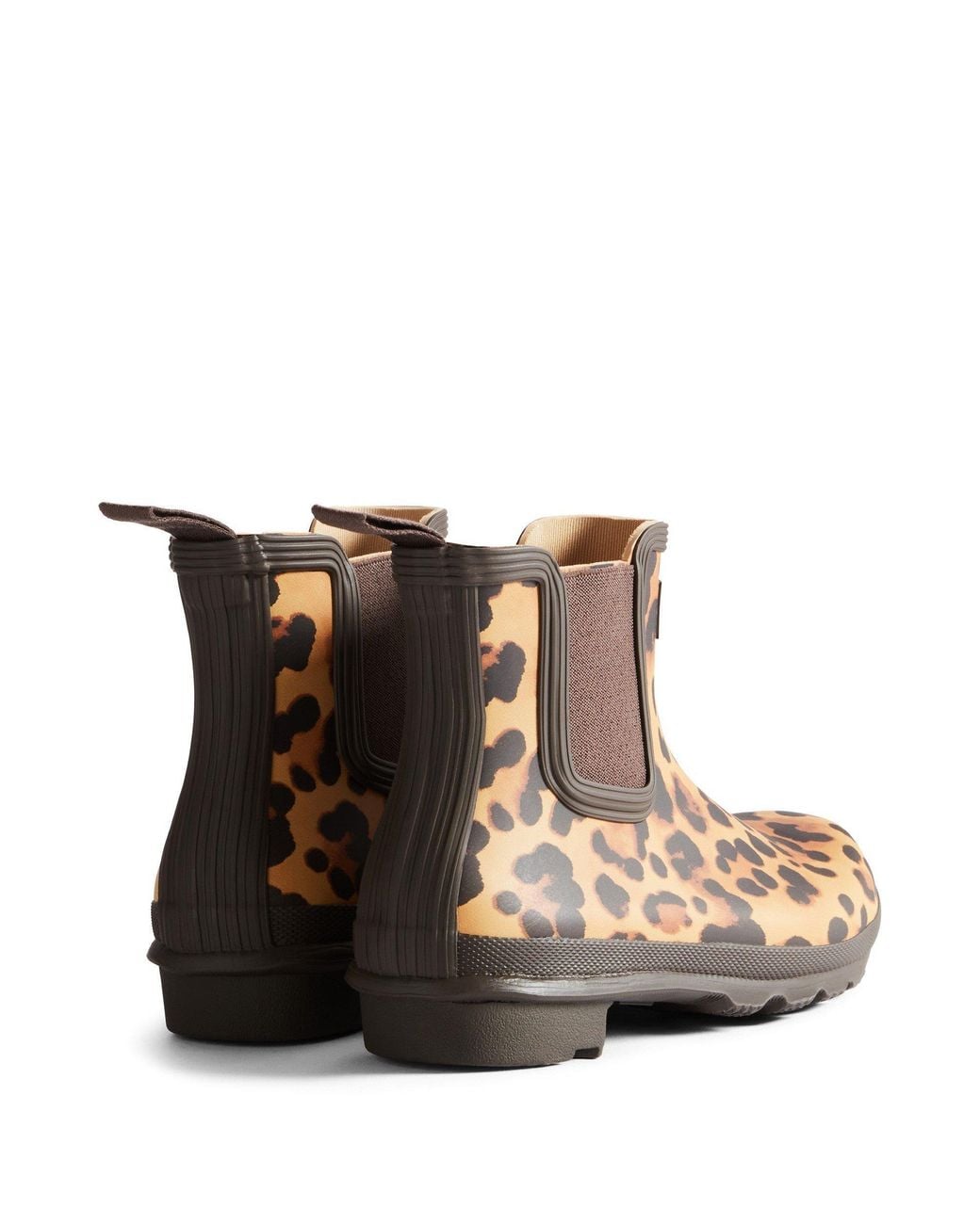Hunter Brown Original Chelsea Leopard Print Boot