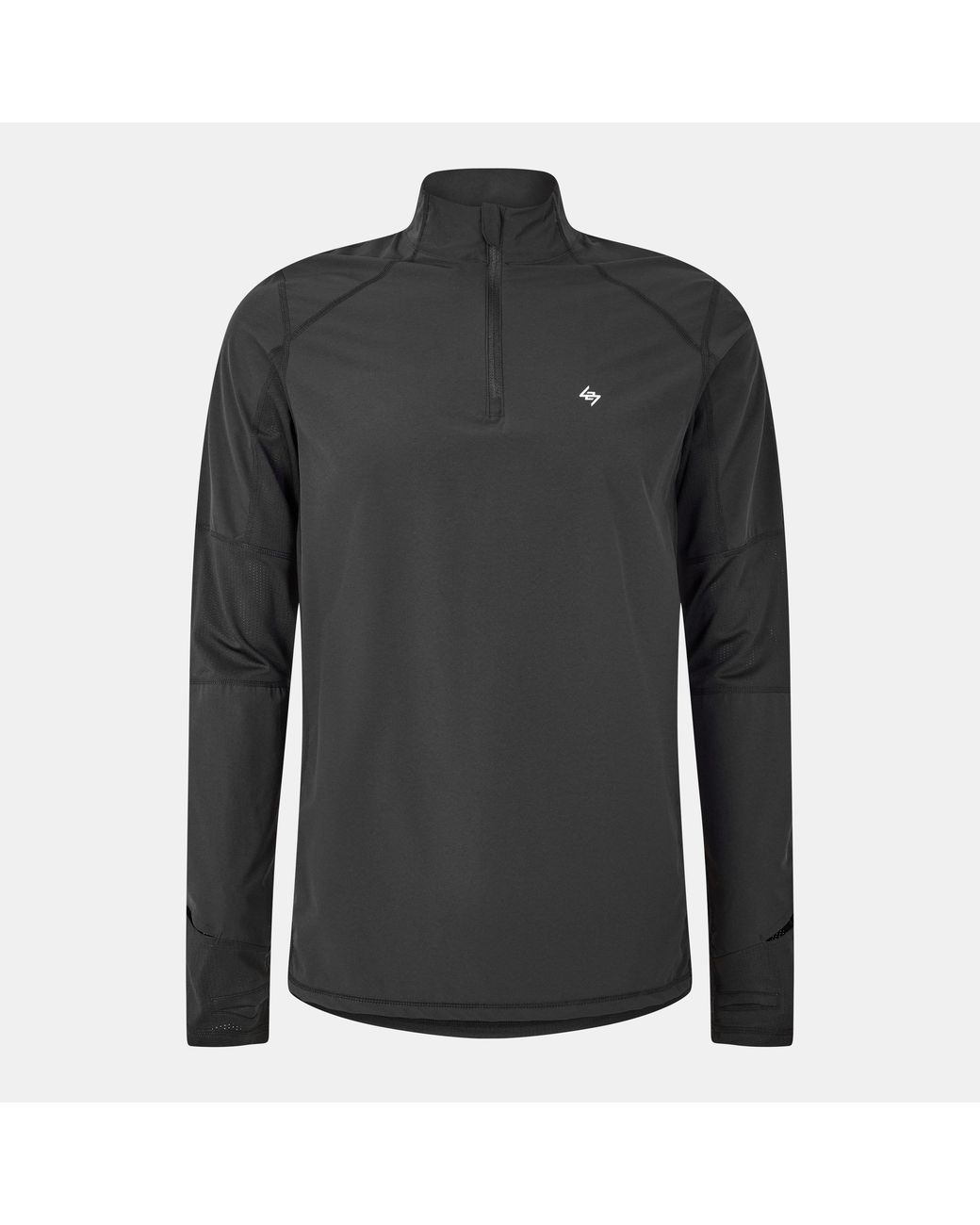 REPRESENT 247 Gray Quarter-Zip Long-Sleeve Performance Gym Top for men