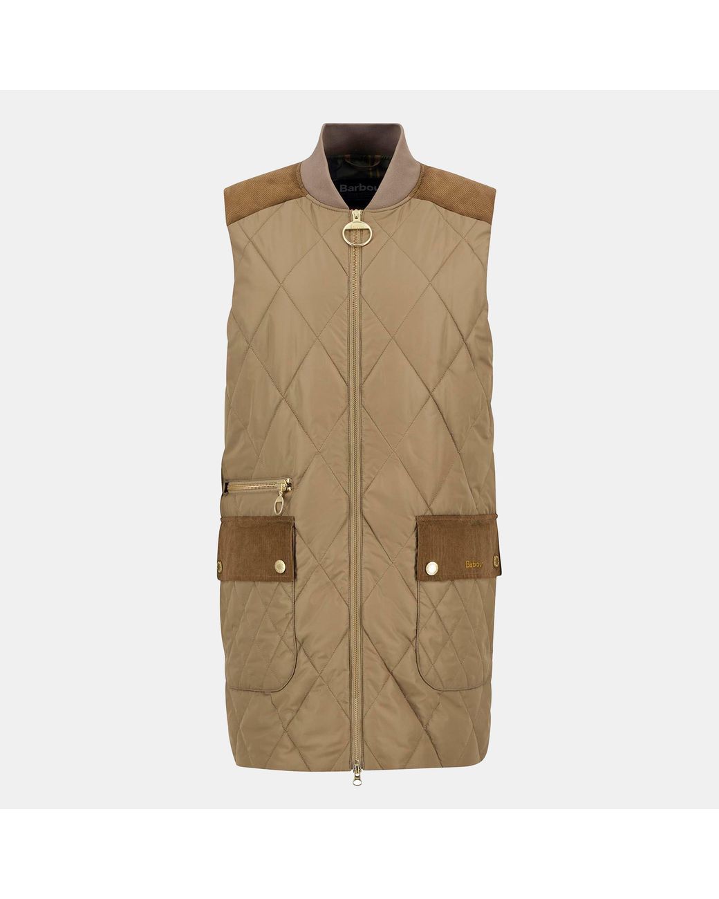 Barbour Natural Lydia Diamond Quilted Sleeveless Gilet