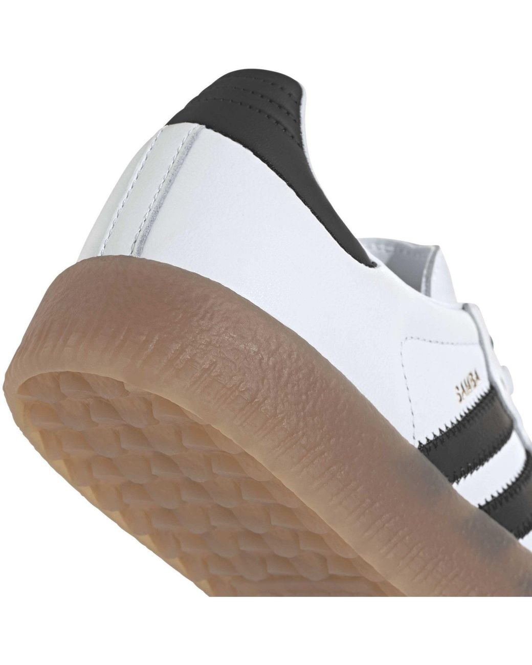 Adidas Originals White Sambae Leather Low-Top Trainers